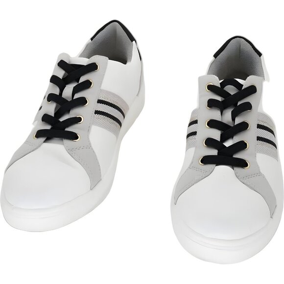 LifeStride Happy Friday washable lace-up white sneakers webbed fabric 8.5M - Picture 5 of 6